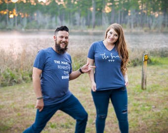 Pregnancy Shirt - Maternity Shirts - Preggers Shirt - The Man Behind the Bump - Preggers - Pregnancy Shirt - Preggo Shirt - The Bump
