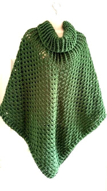 Boho Poncho Granny Square Poncho Chunky Poncho Afghan Poncho