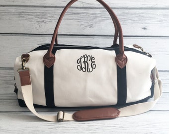 Monogrammed Weekender Bag, Bridesmaid Gift, Bridesmaid Bag, Overnight Bag, Monogram Suitcase, Monogram Travel Bag, Weekender Bag, Monogram