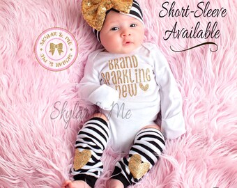 BRAND SPARKLING NEW®, Newborn Girl Coming Home Outfit, baby coming home outfit, coming home outfit girl, baby girl outfit coming home outfit
