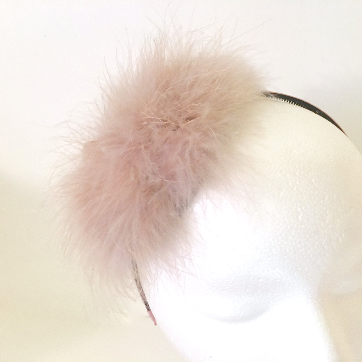 Feather Fur Headbands Marabou Feather Headband Beige