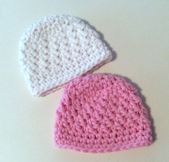 Crochet Preemie Hats Twins NICU Birth Sibling 1-2 Pound Baby