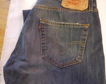 Levis 501's Straight Leg Jean 34W 32L, Levi 501 Jeans, 34 Waist 32 Leg, Levis 501's, Second hand Levi 501s, Levis 501s 34W x 32L