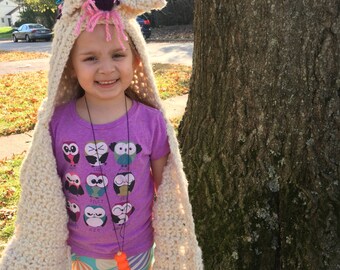 Unicorn Hooded Scarf, Unicorn Hood, Unicorn Scarf, Rainbow Unicorn, Velvet Acorn, Christmas Gift, Toddler Gift