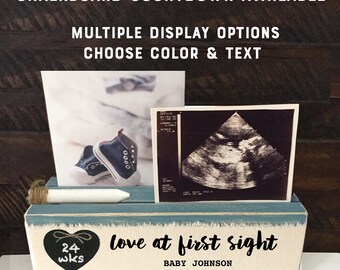 Expecting mom gift, congratulations pregnancy gift, ultrasound Pregnancy Baby Announcement gift, Chalkboard Baby Countdown, Pregnancy Reveal