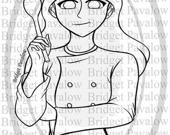 Chef coloring book | Etsy