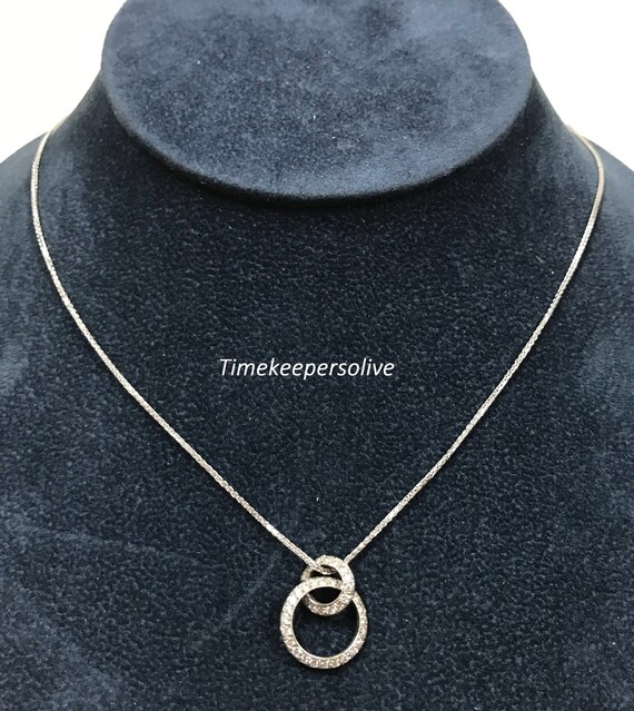 14K White Gold 18 Elegant Chain Necklace 0.5ct