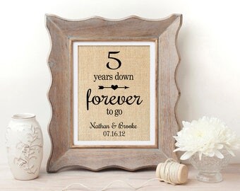 ... 5th Wedding Anniversary Gift 5th Anniversary Gift for Him 5 Years