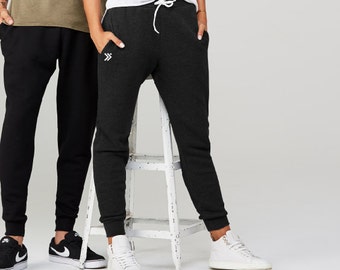 EVERFITTE LOGO Unisex Drawstring Joggers, Sweatpants, Athleisure, Gym Style, Graphic, Screen Print, Workout Pants