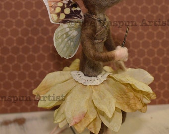 The Little Rat Fairy - Needle felted sculpture