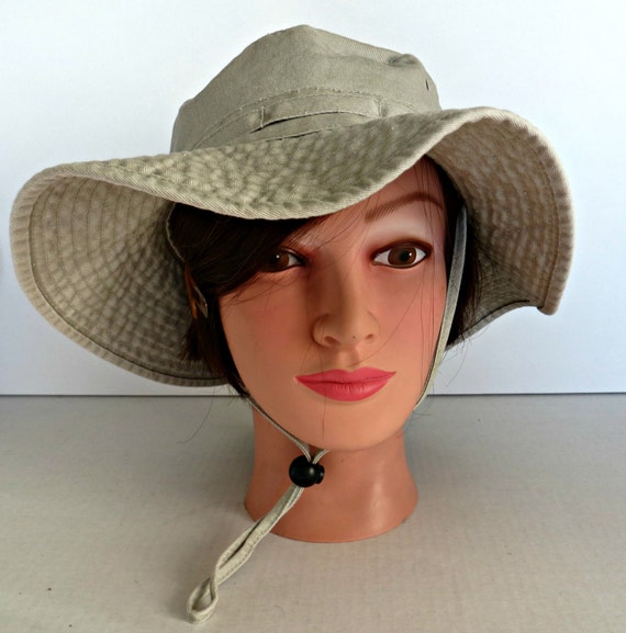 Vintage DPC Soft Bucket Hat Light Khaki One Size 100% Cotton