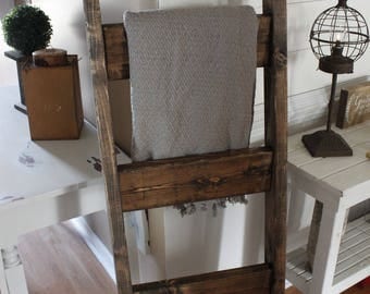 Blanket ladder - wood ladder - farmhouse decor- wood decor