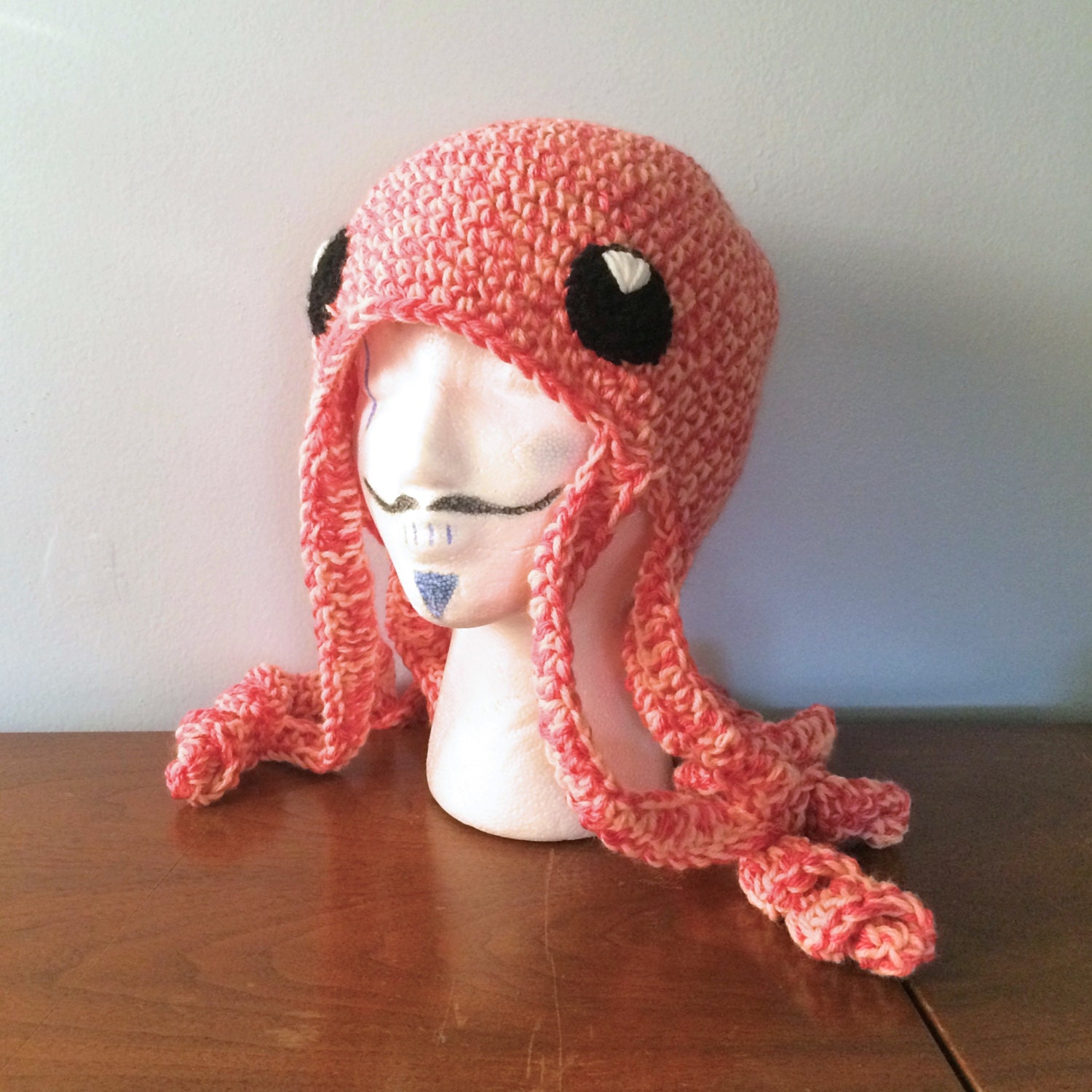 Crochet Octopus Hat Olive Crochet Beanie