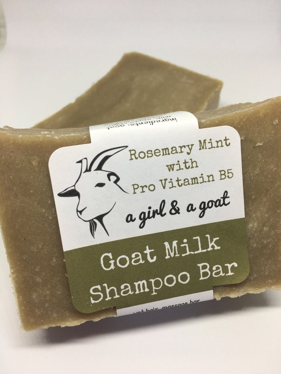 Solid Goat Milk Shampoo Bar with nourishing raw honey