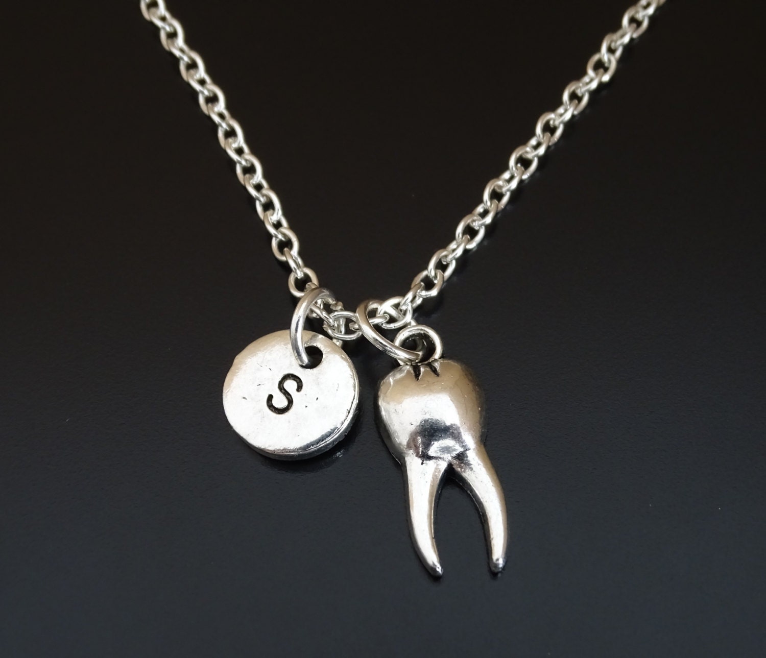 Dentist Necklace Tooth Charm Tooth Pendant Dentist Jewelry