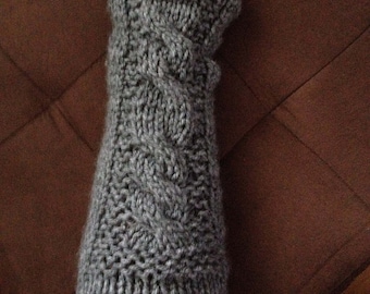 Outlander Inspired cable knit arm warmer sleeves