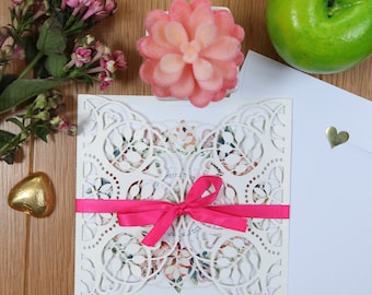 Laser Cut Tree of Life Wedding Invitation Wrap