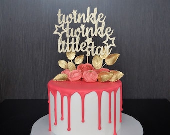 Twinkle Twinkle Little Star Cake Topper, Baby Shower, Star Themed Party, Twinkle Twinkle Little Star Party, 1st Birthday Cake, Gender Reveal