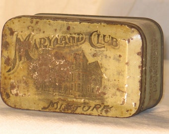 Vintage Tobacco Advertising tin "Maryland Club Mixture"