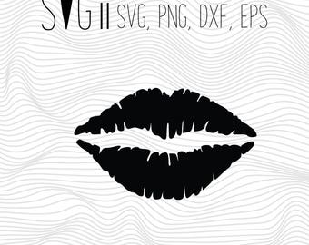 Lips Svg File, Black Lips Silhouette, Lipsense Svg For Silhouette, Svg For Cricut, Vinyl Decal, lips Monogram Svg, lips Clipart Files
