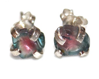 earrings stud organic opal