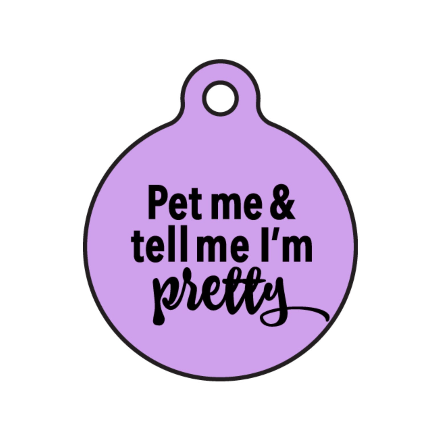 Cute Personalized Girl Dog ID Tag Pet Me and Tell Me