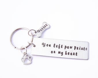 Pet memorial keychain - Pet loss gift - Pet memorial gift - Dog memorial - Cat loss - Death of dog - Pet sympathy gift - Pet gift for him