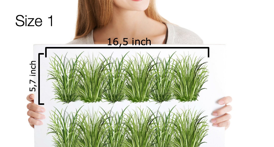 Watercolor Grass Wall Decals Grass Decal Border Grass Wall