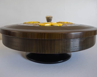 Vintage Retro Bakelite Hard Plastic Lazy Susan 1970's. Tray Platter Serving