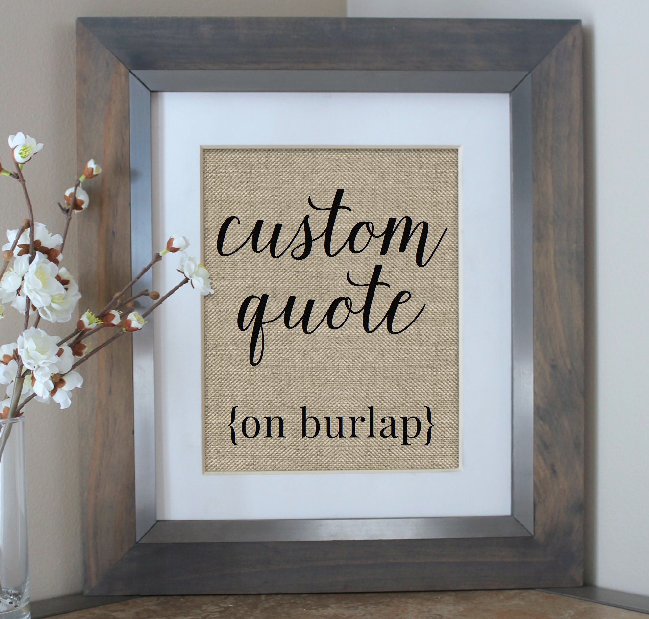 Custom Quote on Burlap Custom Burlap Print Custom Quote
