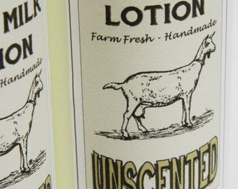 Goats Milk Lotion, Unscented Lotion, 8 oz, Handmade lotion, natural lotion, goats milk