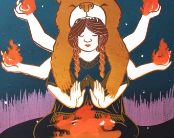 Spirit Bear Silkscreen Print