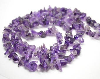 1 strand 32" length Natural Amethyst Stone Chips Loose Beads High Quality Jewelry making materials