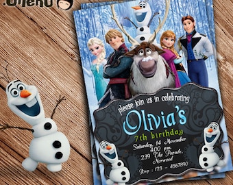 SALE 50% OFF Frozen Birthday Invitation - Printable - Personalized - Frozen Birthday Card for Girl - Frozen Party - Frozen Celebration