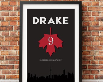Drake Poster: Original Interpretation of "9"