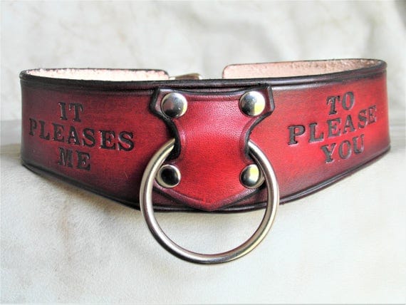 Sale Bdsm Submissive Collar It Pleases Me Collar Ddlg