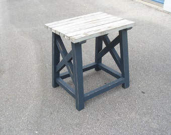 Rustic Side Table made from DockPieces // Homemade // Shabby chic // Reclaimed Marine Timber