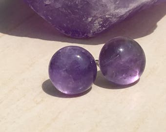 Amethyst Earrings,Purple Stud Earring,Amethyst Stud Earrin,Mother's Day Gift,Inspiration Gift Stud,Woman Gift February