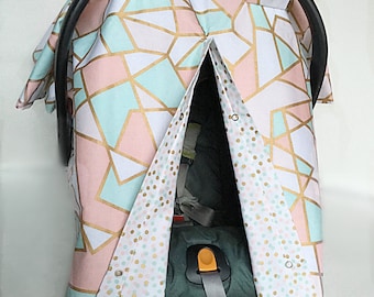 Baby Car Seat Cover - Car Seat Canopy Girl - Infant Carrier Cover - Carseat Cover Girl - Baby Gift - Baby Carseat Canopy - Carseat Tent