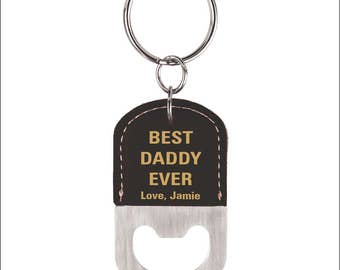Best Daddy Ever Gift from Daughter, Fathers day Key ring Gift, Personalized Bottle Opener Key chain for Dad's Birthday, Gift to Dad, LCK004