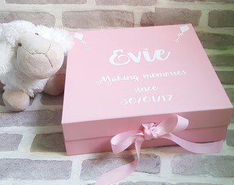 Baby Memory Box, New Baby Keepsake Box, Christening Box, Baby Memories Box, New Baby Gift, Christening Gift