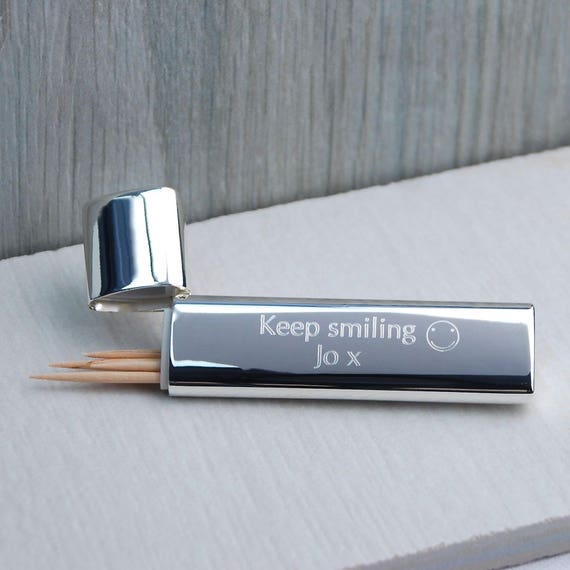 Personalised Toothpick Holder Engraved Toothpick Holder