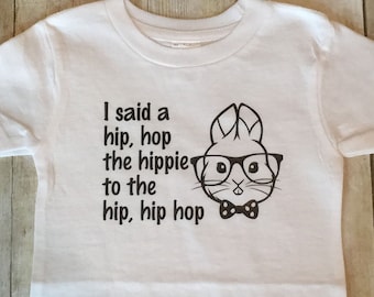 Hip Hop Easter Bunny Tee | Rappers Delight Tee | Easter Tee | Hipster Easter Bunny | First Easter