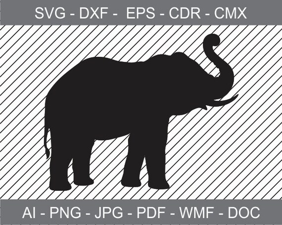 Download Elephant silhouette svg ai dxf cdr pat jpeg png