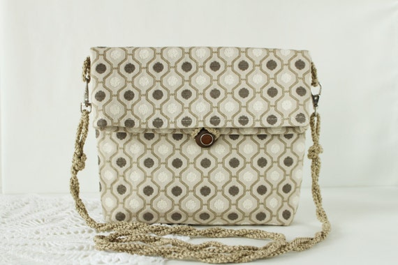 Little handbag Fabric crossbody bag Small bag by NeedlesOfSvetlana