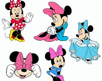Minnie Mouse SVG DXF Minnie Mouse Clipart Vector Disney SVG Cut File Printable