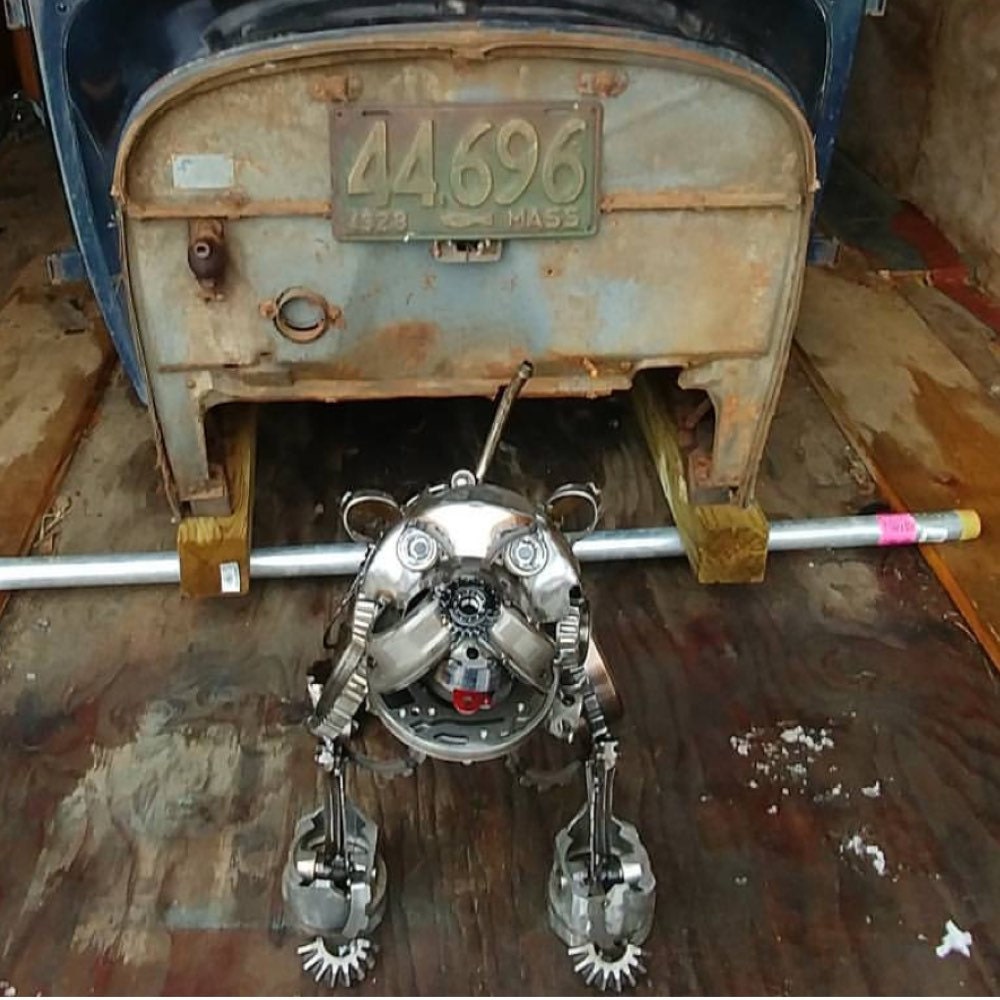 Recycled car parts made into art by StreeTTrendZ on Etsy