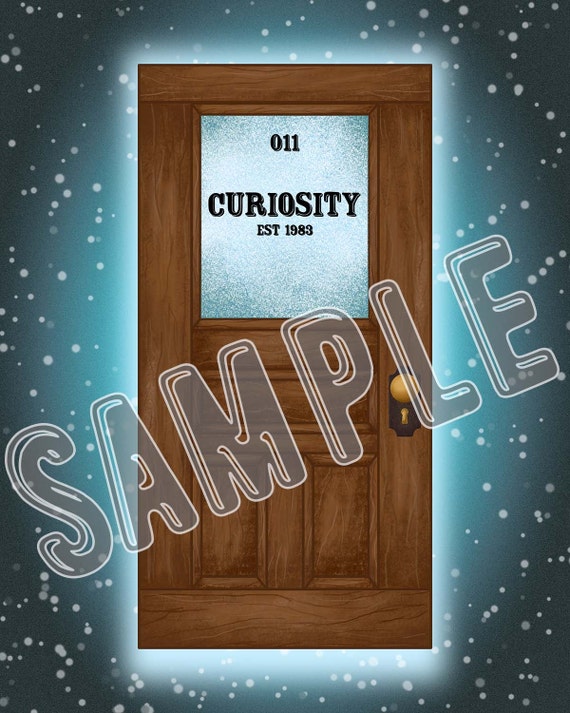 Stranger Things Dustin Quote Curiosity Door Eleven Vintage Door And Upside Down Mist Digital Illustration Fan Stranger Things Dustin Quote Curiosity Door Eleven Vintage Door And Upside Down Mist Digital Illustration Fan