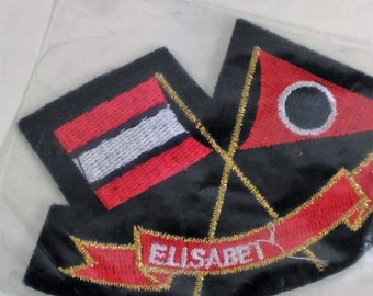 Patch/Applique "Elisabet"/3.75" By 2.25"/ Free Shipping Within The Cont. USA