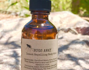 Bugs Away all-natural bug repellant. All-natural essential oils provide great bug repelling qualities.